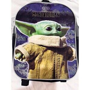 Star Wars Grogu The Mandalorian Kids Small Polyester Backpack Zip 12x10x3 YBMH